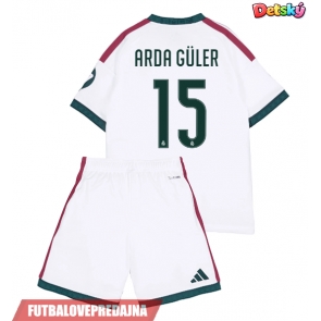 Lacne Dětský Futbalové dres Real Madrid Arda Guler #15 2026-27 Krátky Rukáv - Domáci (+ trenírky)